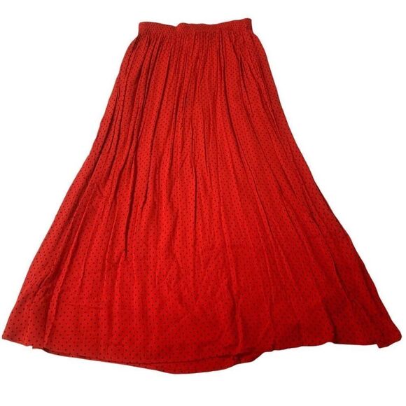 Vintage Polka Dot Patterned A-Line Skirt - Picture 1 of 7